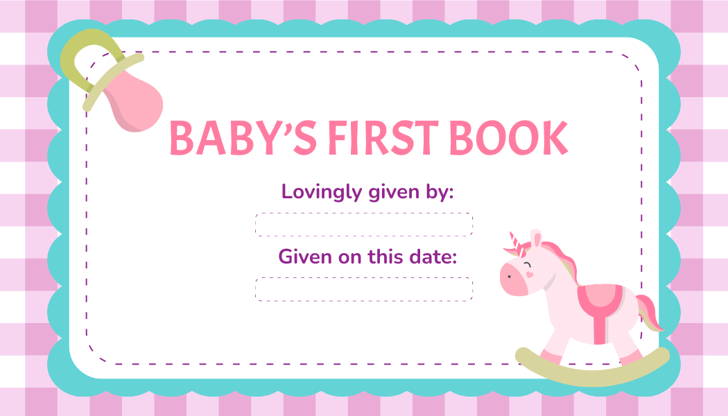 Baby Book Label Template