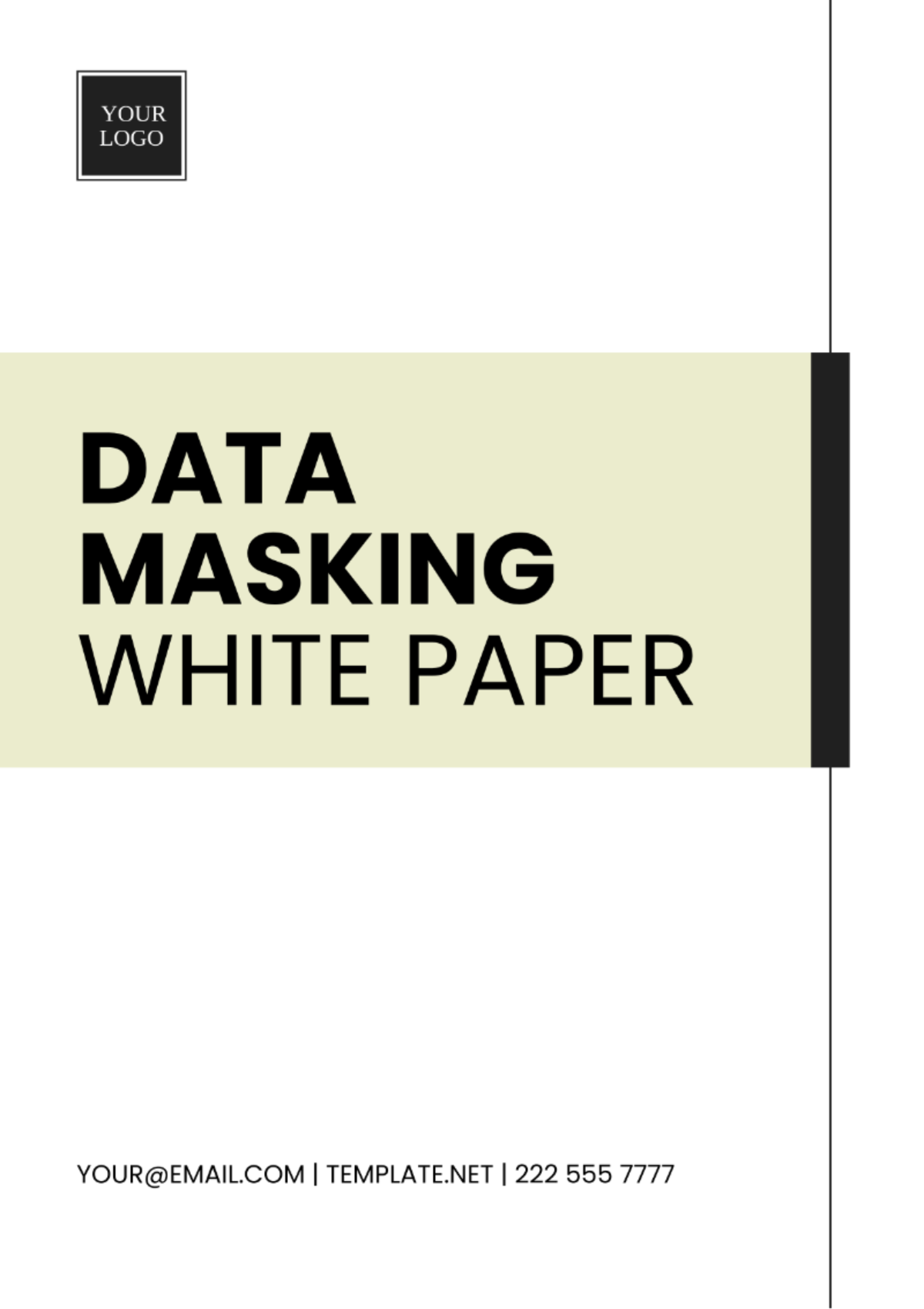 Data Masking White Paper Template