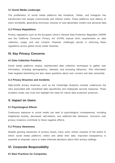 Free Social Media Privacy Concern White Paper Template to Edit Online