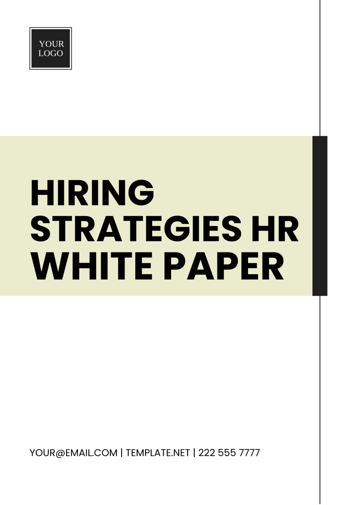 Hiring Strategies HR White Paper Template