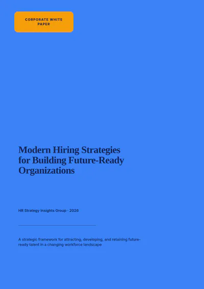 Free Hiring Strategies HR White Paper Template to Edit Online
