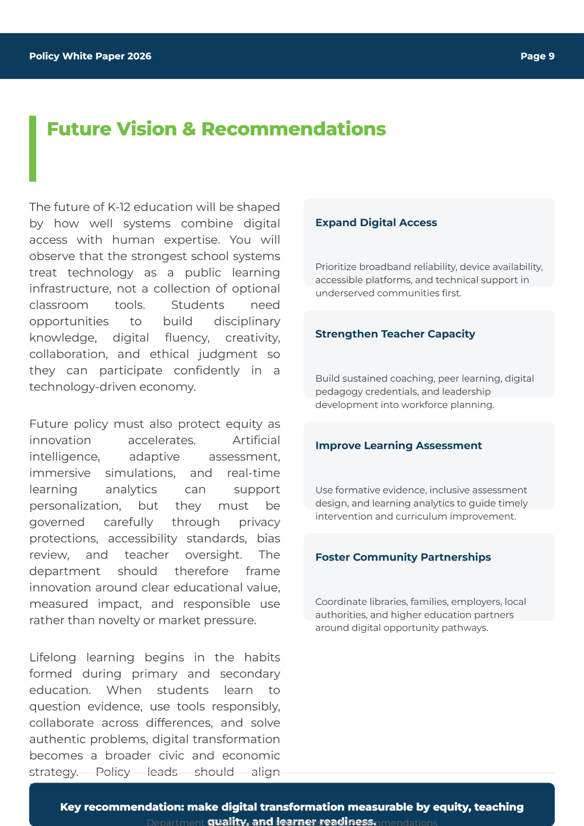 Free Department Of Education White Paper Template to Edit Online