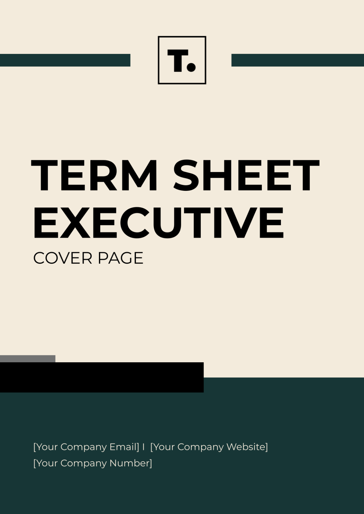 Term Sheet Executive Cover Page