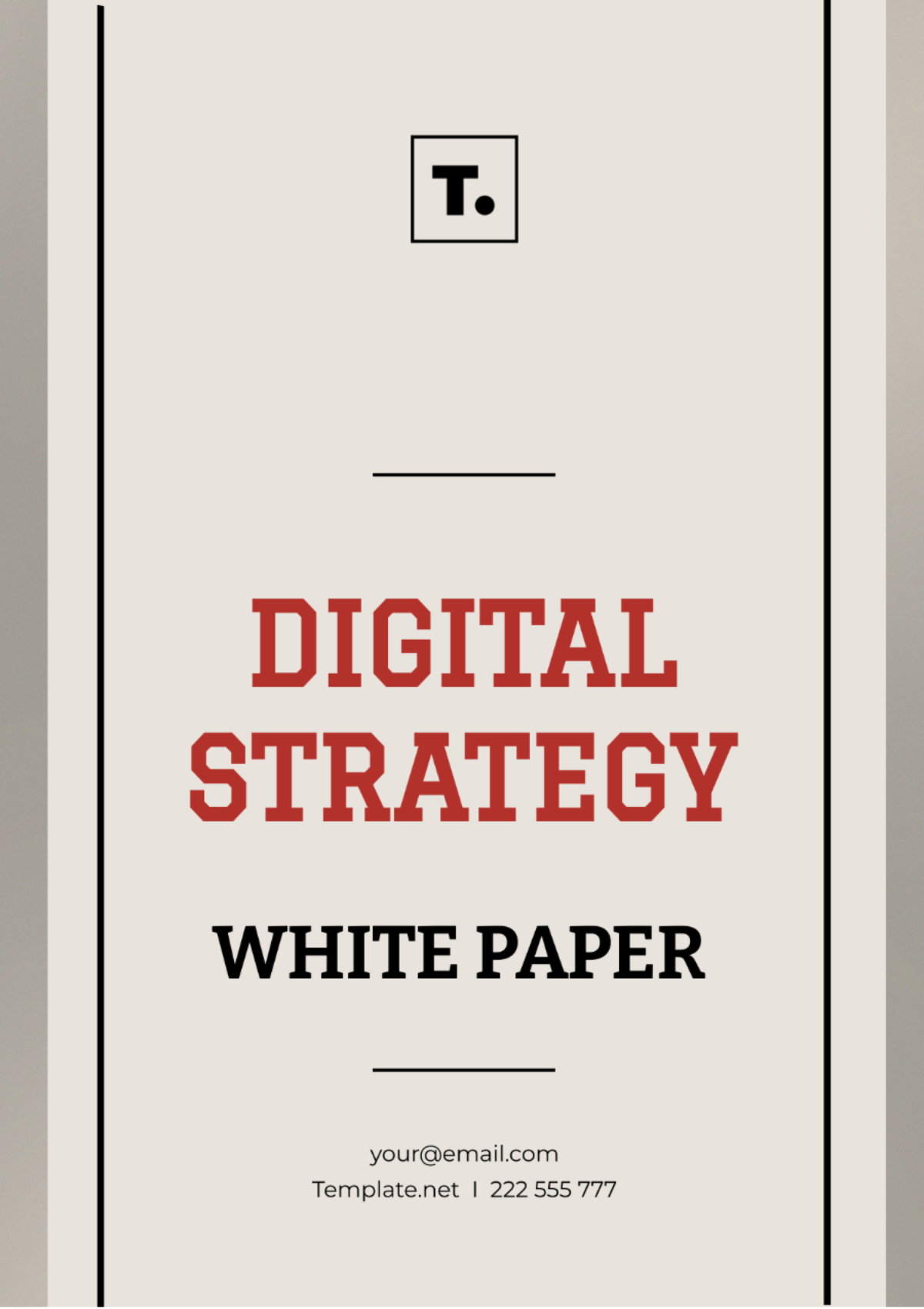 Digital Strategy White Paper Template