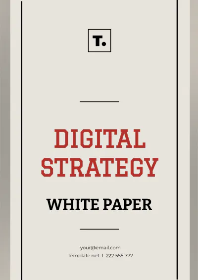 Free Digital Strategy White Paper Template to Edit Online