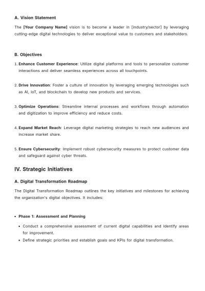 Free Digital Strategy White Paper Template to Edit Online