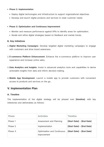 Free Digital Strategy White Paper Template to Edit Online