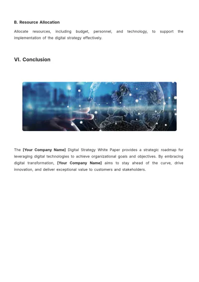 Free Digital Strategy White Paper Template to Edit Online