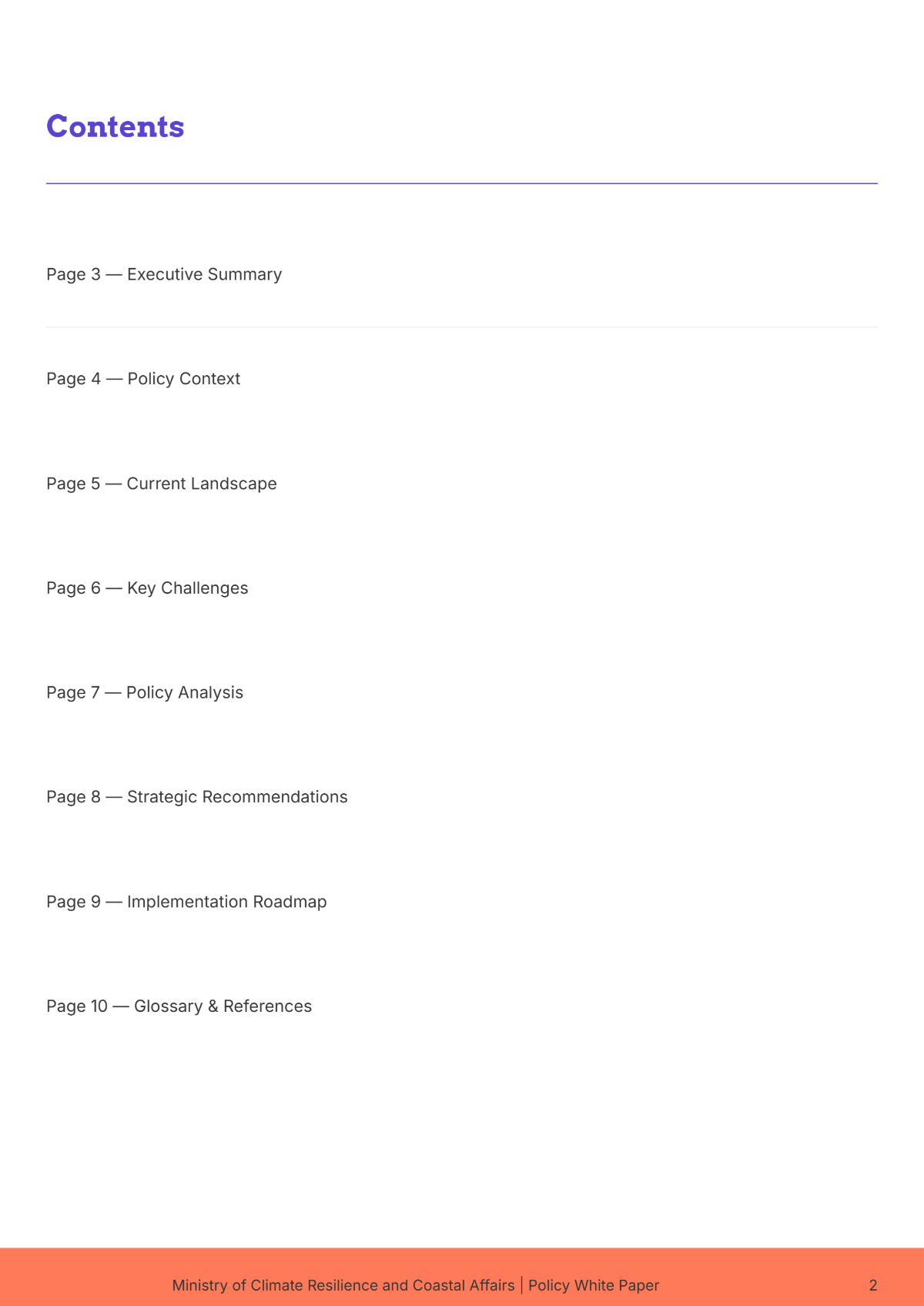 Free Policy White Paper Template to Edit Online
