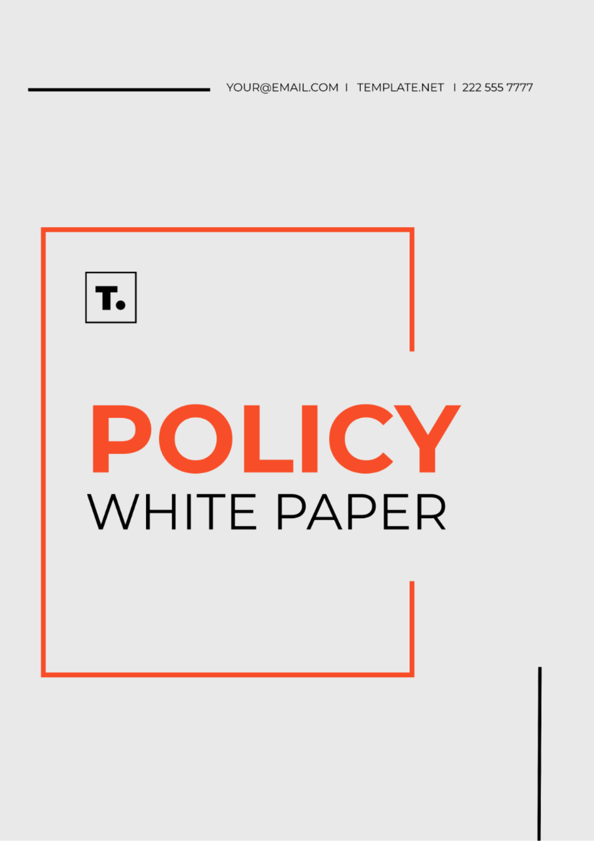 Policy White Paper Template