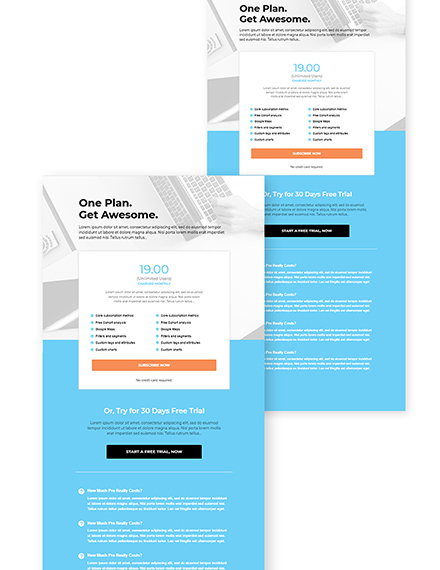 Annual SaaS Pricing Page Template