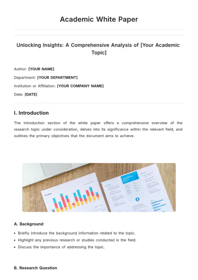 Free Academic White Paper Template to Edit Online