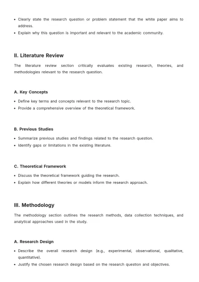Free Academic White Paper Template to Edit Online