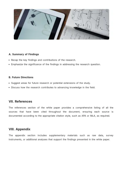 Free Academic White Paper Template to Edit Online