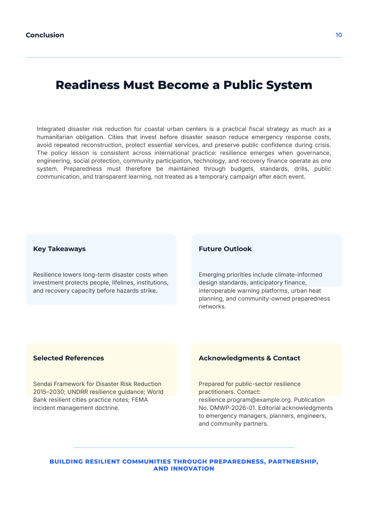 Free Disaster Management White Paper Template to Edit Online