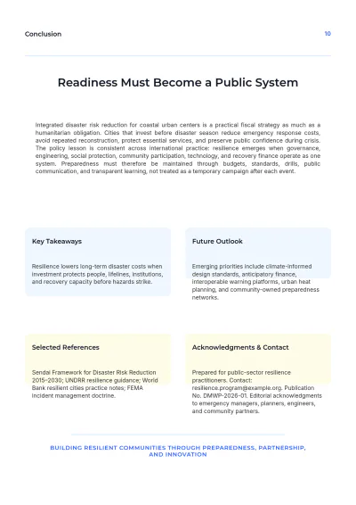 Free Disaster Management White Paper Template to Edit Online