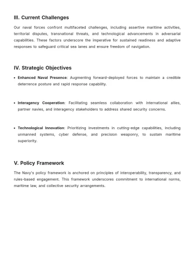 Free Navy White Paper Template to Edit Online
