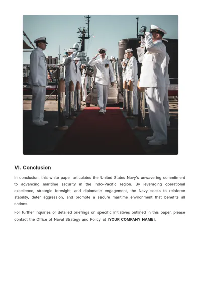 Free Navy White Paper Template to Edit Online
