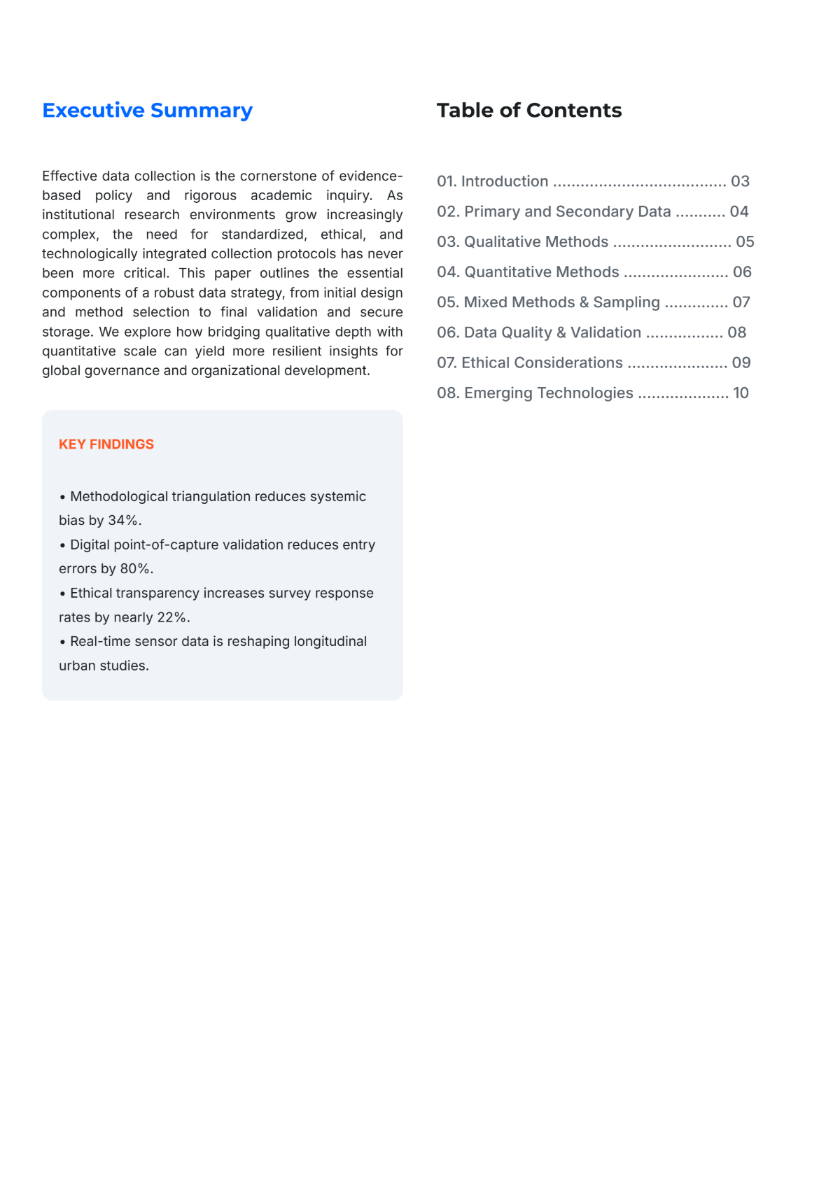 Free Data Collection White Paper Template to Edit Online