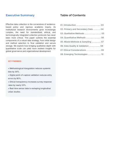 Free Data Collection White Paper Template to Edit Online