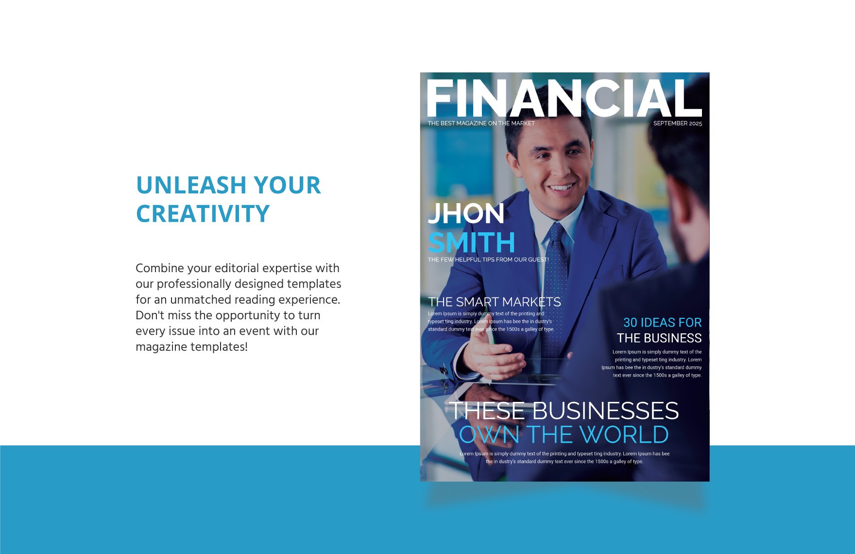 Financial Magazine Cover Page Template