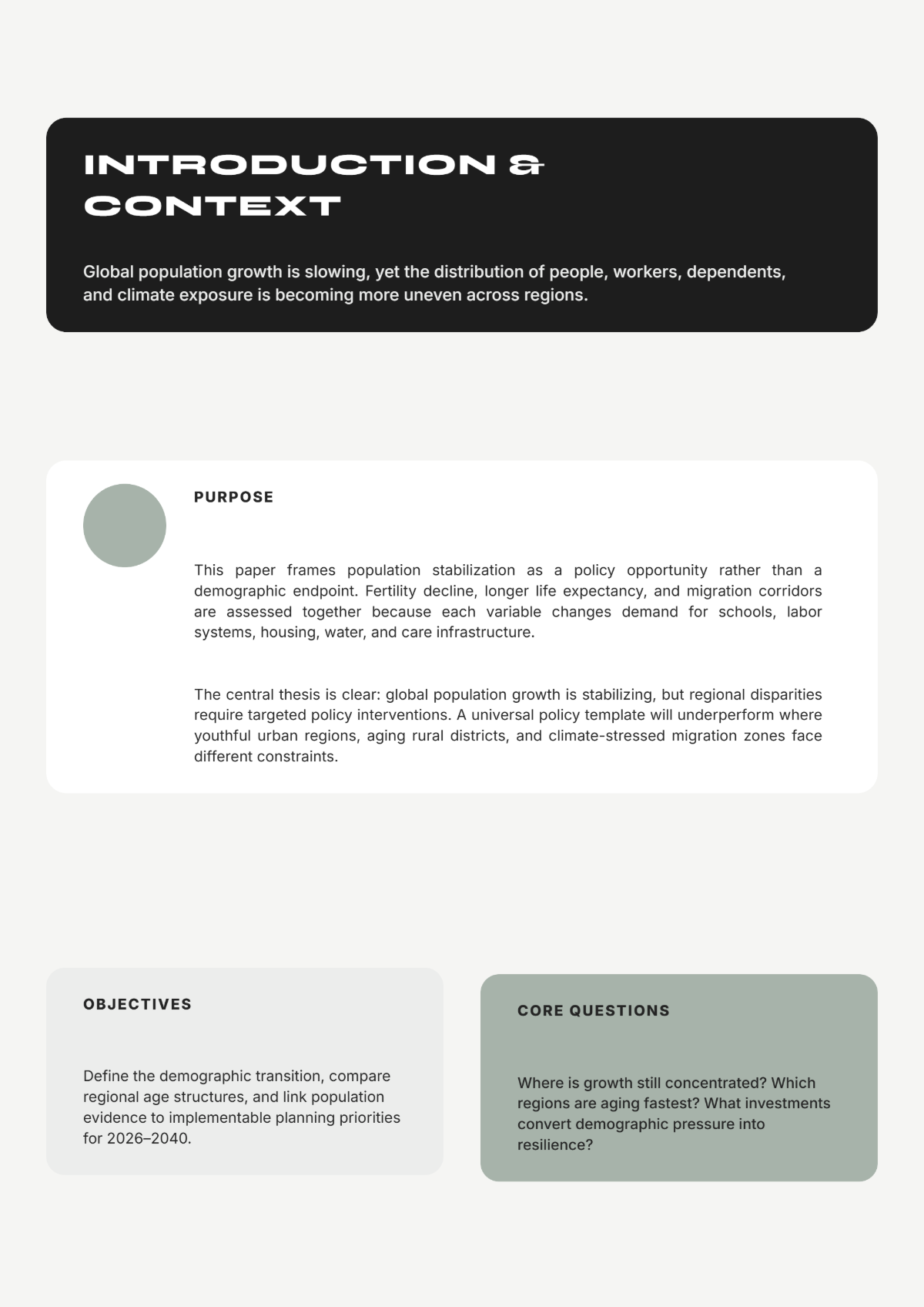 Free Population White Paper Template to Edit Online