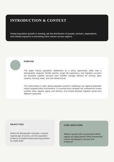 Free Population White Paper Template to Edit Online