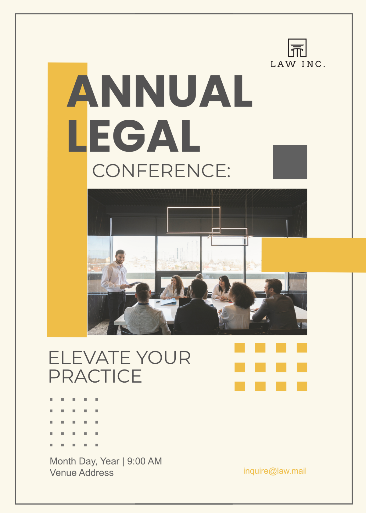 Free Law Firm Conference Invitation Template