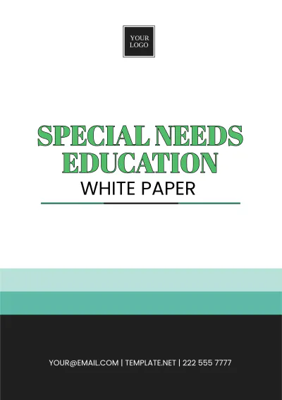 Free Special Needs Education White Paper Template to Edit Online