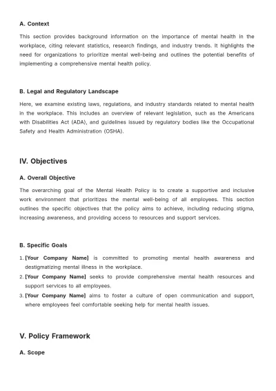 Free Mental Health Policy White Paper Template to Edit Online