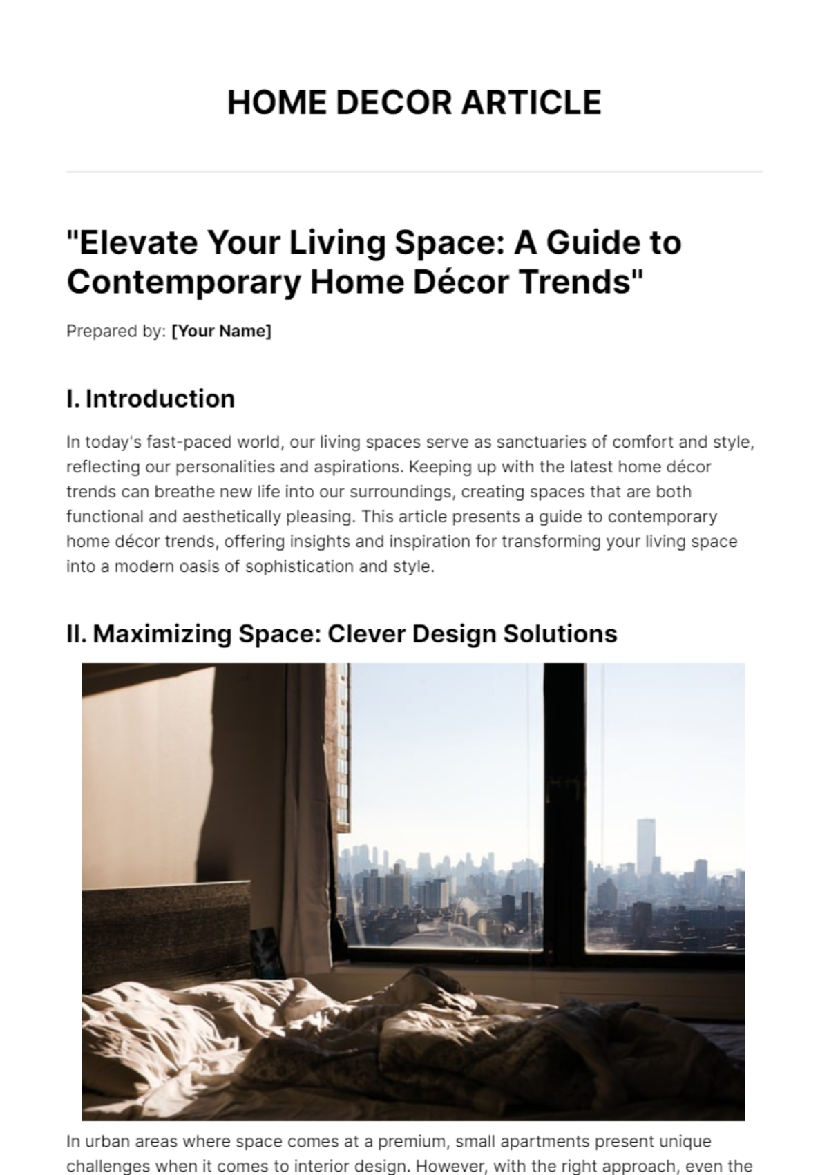 Free Home Decor Article Template To Edit Online Free Home Decor Article Template To Edit Online
