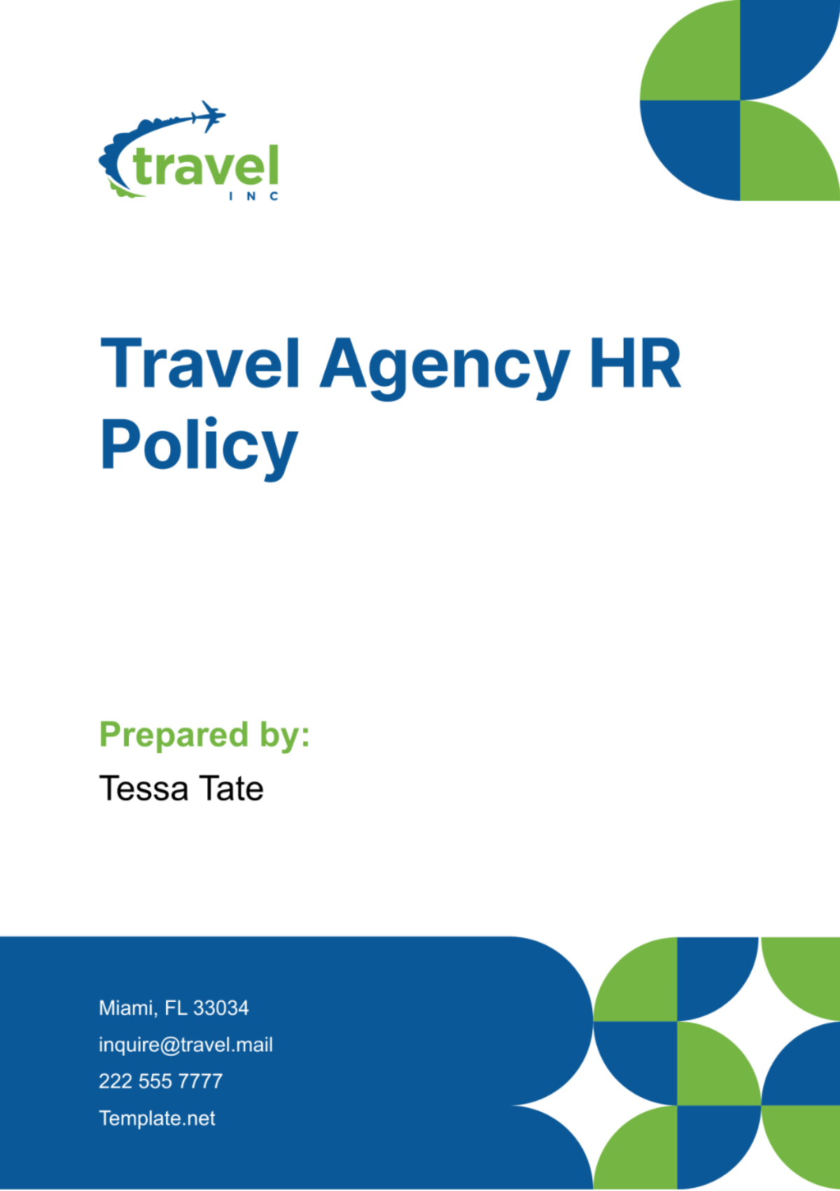 Travel Agency HR Policy Template - Edit Online & Download