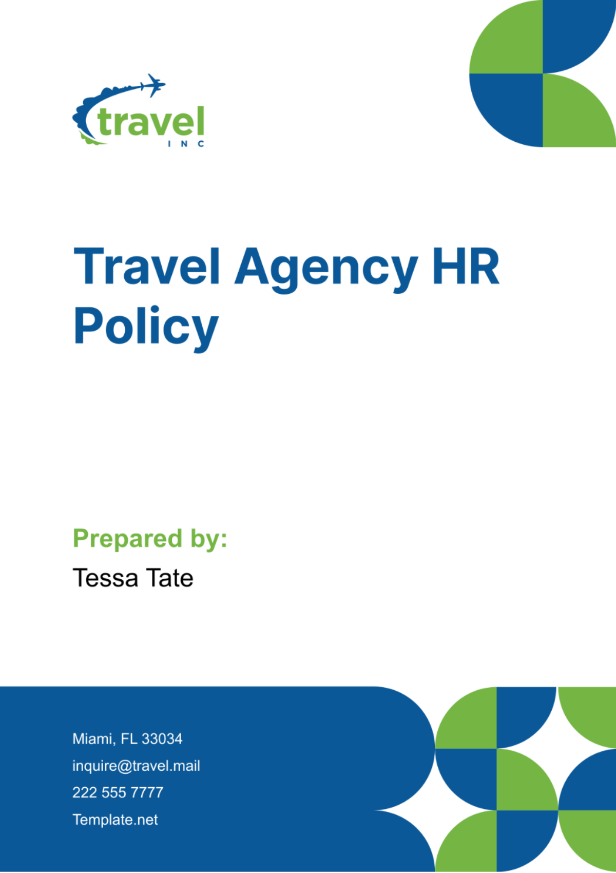 Travel Agency HR Policy Template