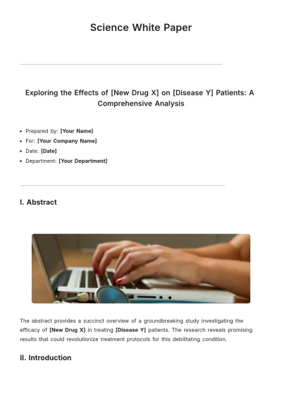 Free Science White Paper Template to Edit Online