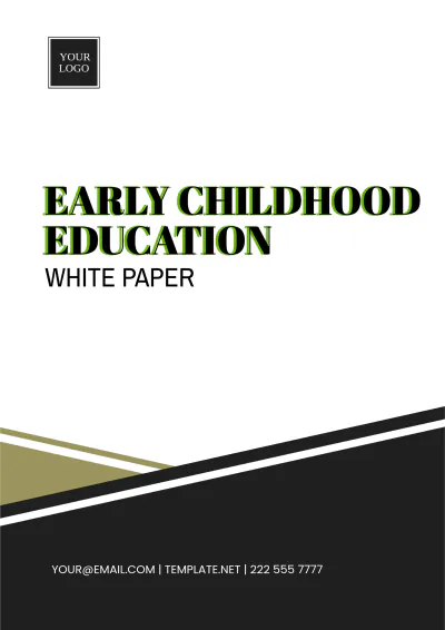 Free Early Childhood Education White Paper Template to Edit Online