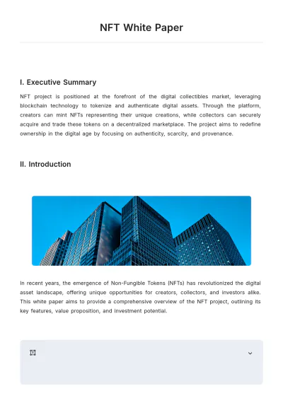 Free Nft White Paper Template to Edit Online