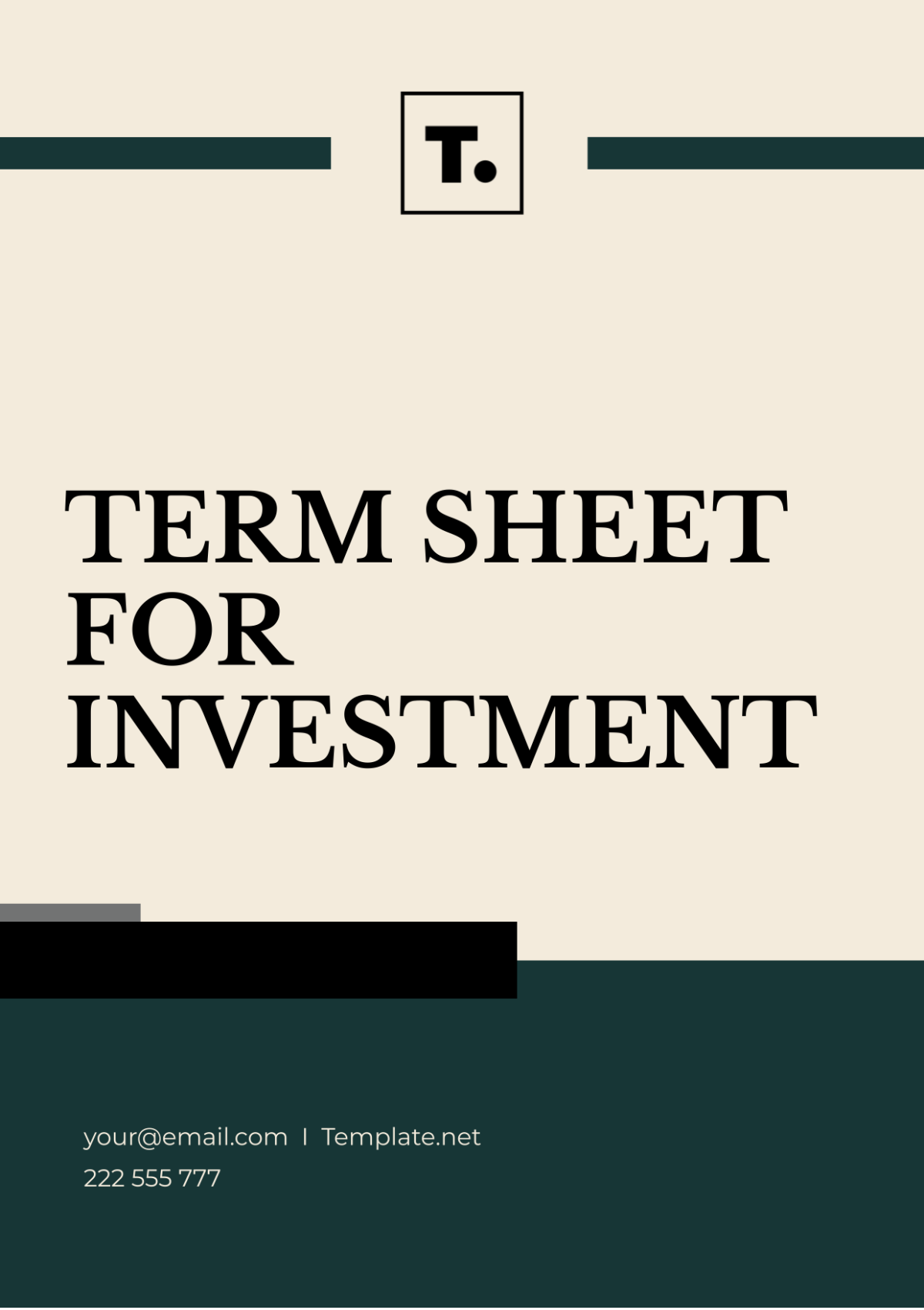 Term Sheet for Investment Template - Edit Online & Download