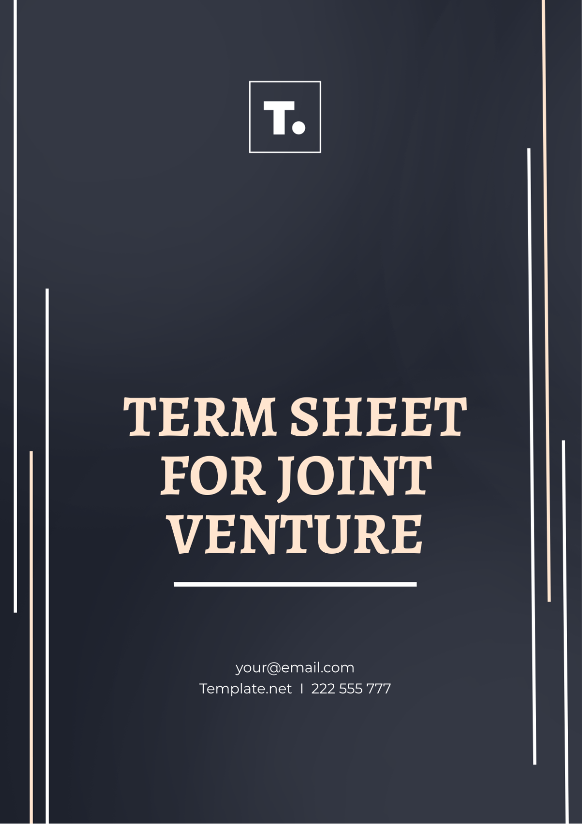 Term Sheet for Joint Venture Template - Edit Online & Download