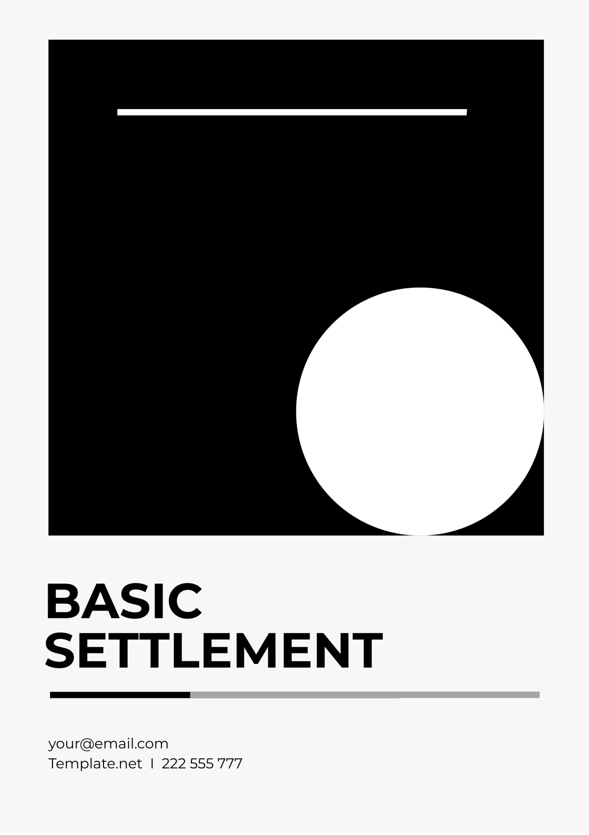 Basic Settlement Template