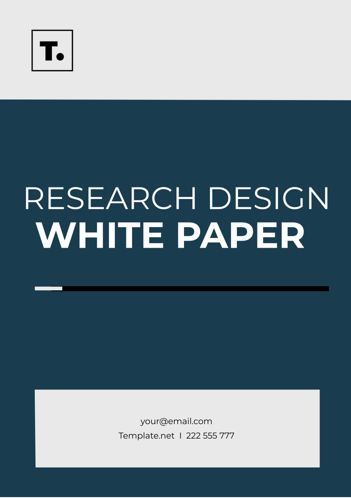 Free Research Design White Paper Template