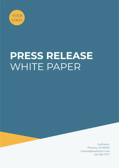 Free Press Release White Paper Template to Edit Online