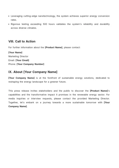 Free Press Release White Paper Template to Edit Online