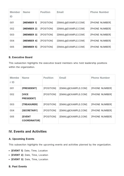 Free Student Organization Roster Template to Edit Online