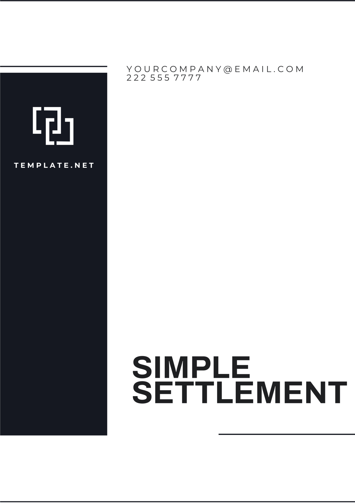 Simple Settlement Template