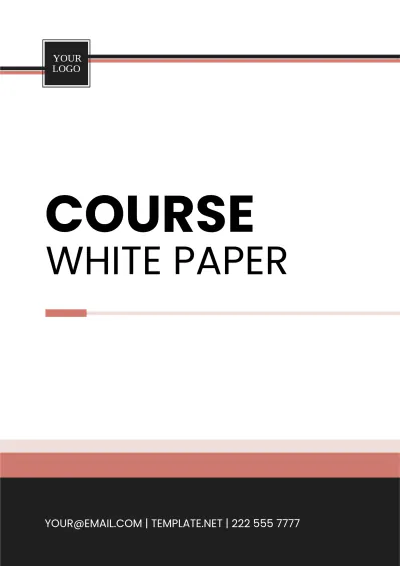 Free Course White Paper Template to Edit Online