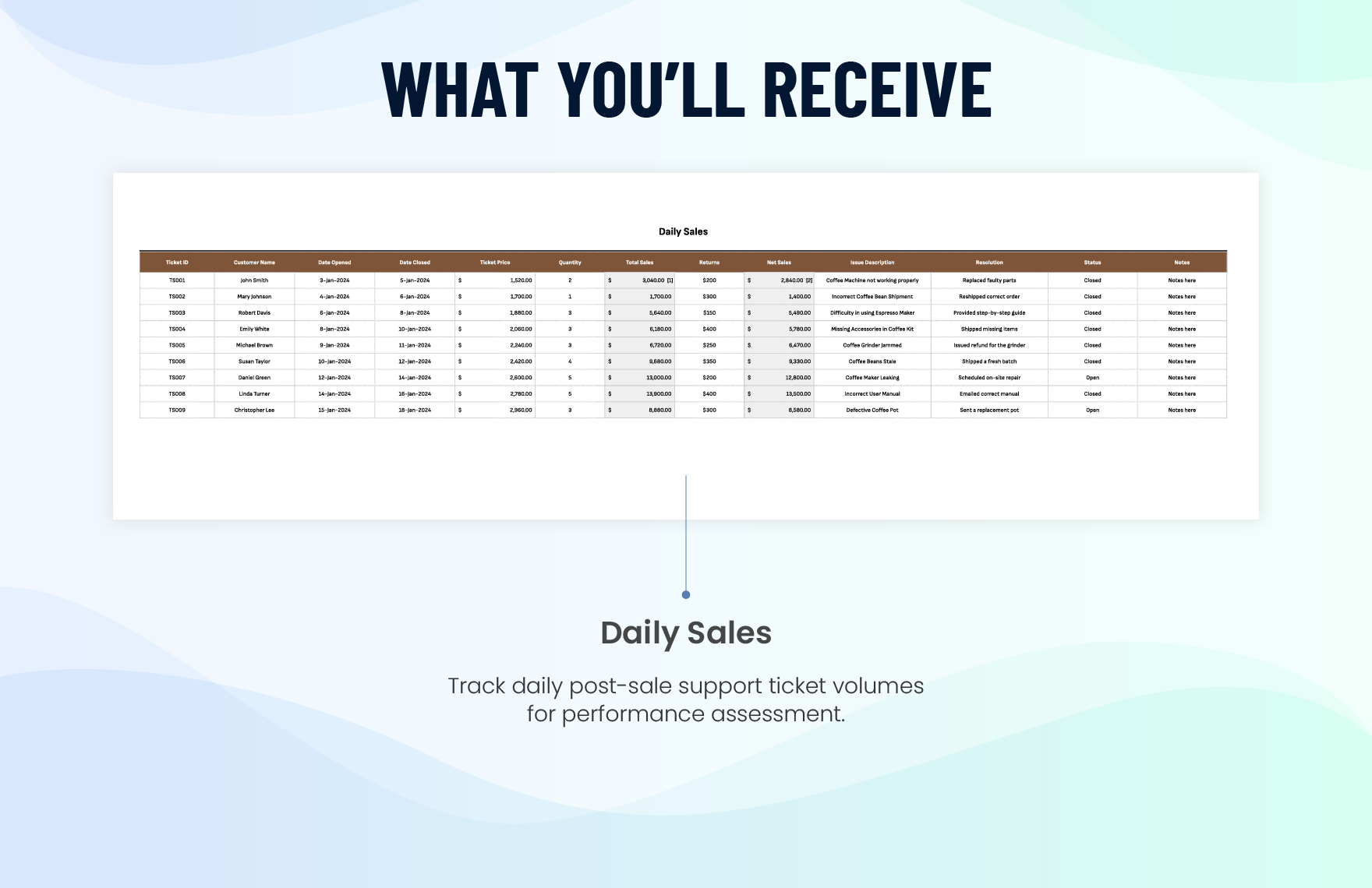 Post-Sale Support Ticket Analysis Template