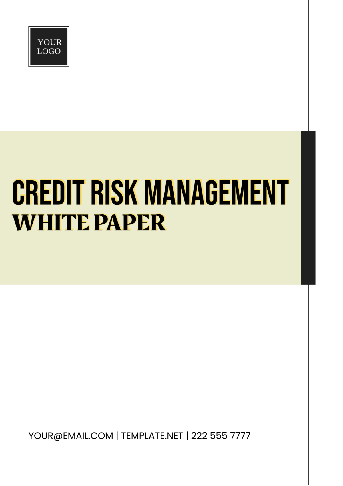 Free Credit Risk Management White Paper Template