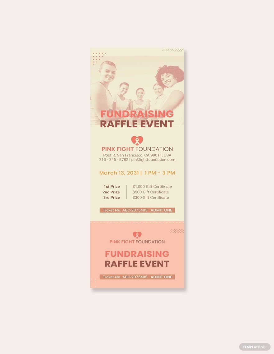 Free Cancer Raffle Ticket Template