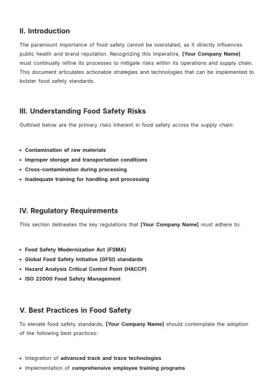 Free Food Safety Science White Paper Template to Edit Online