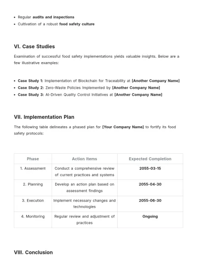 Free Food Safety Science White Paper Template to Edit Online